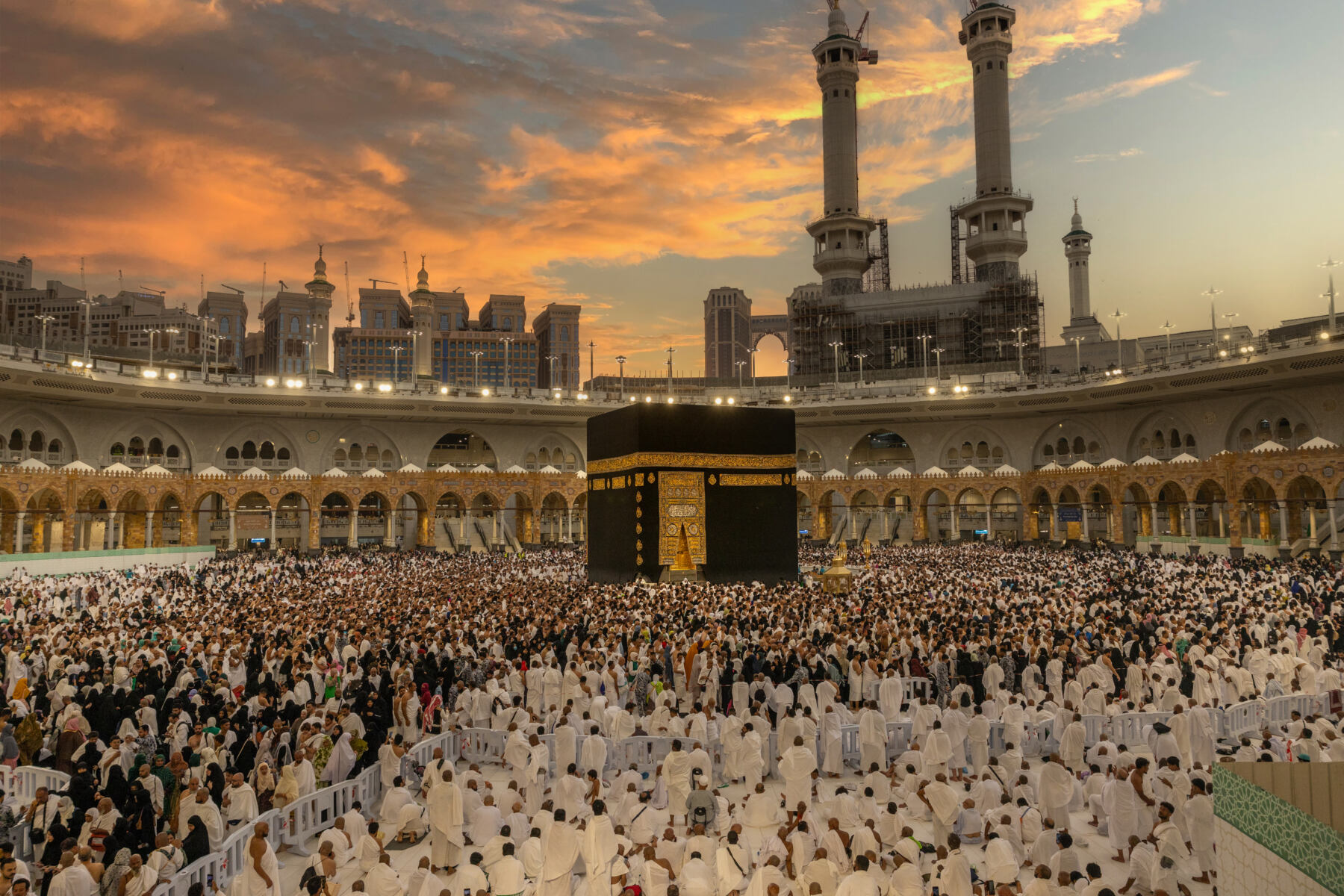 Holy Kaaba Sunset Pilgrims